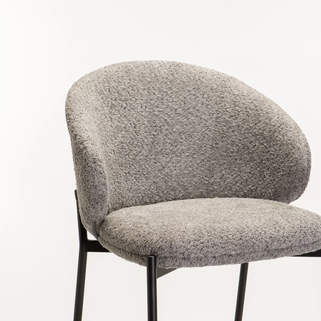 PHOEBE FABRIC BARSTOOL -GREY