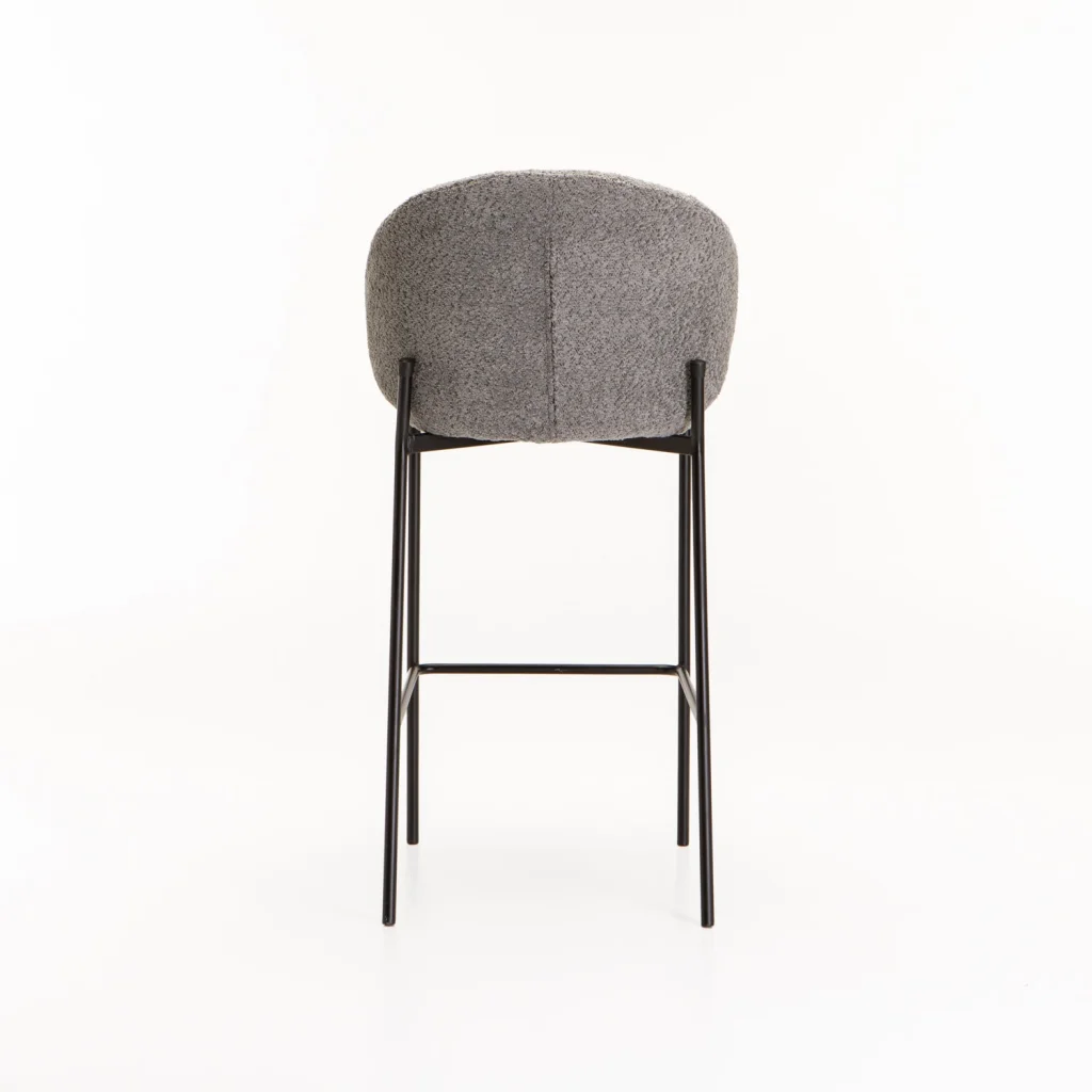 PHOEBE FABRIC BARSTOOL -GREY
