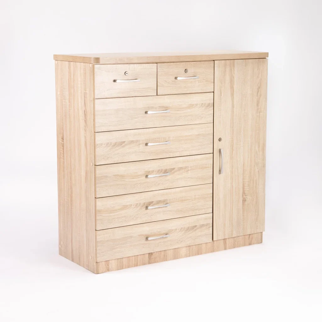 TITAN 7 DRAWER 1 DOOR CHEST - OAK