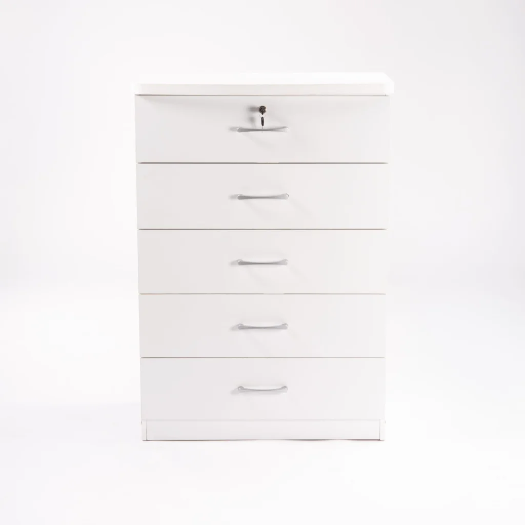 TITAN 5 DRAWER CHEST - WHITE