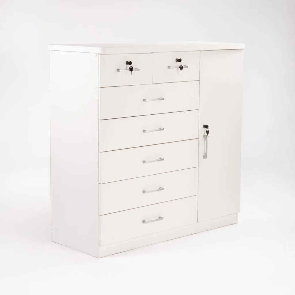 TITAN 7 DRAWER 1 DOOR CHEST - WHITE