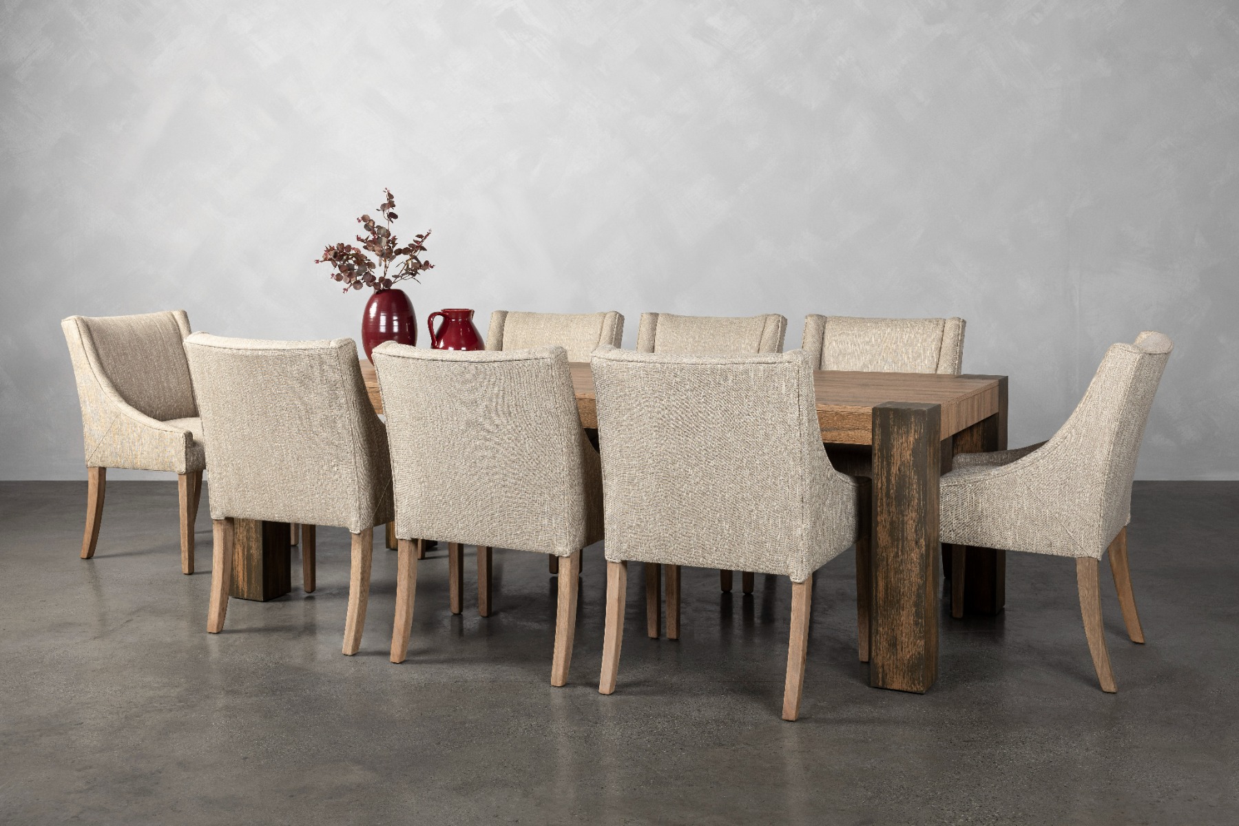 Dunbar Dining Table + 8 Harper Dining Chairs