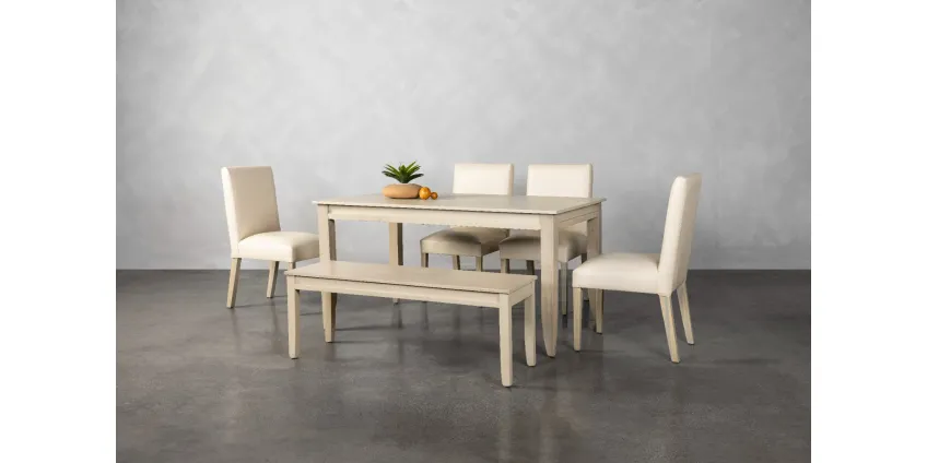 Highland Dining Table + 4 Jasper Dining Chairs + 1 Highland Bench