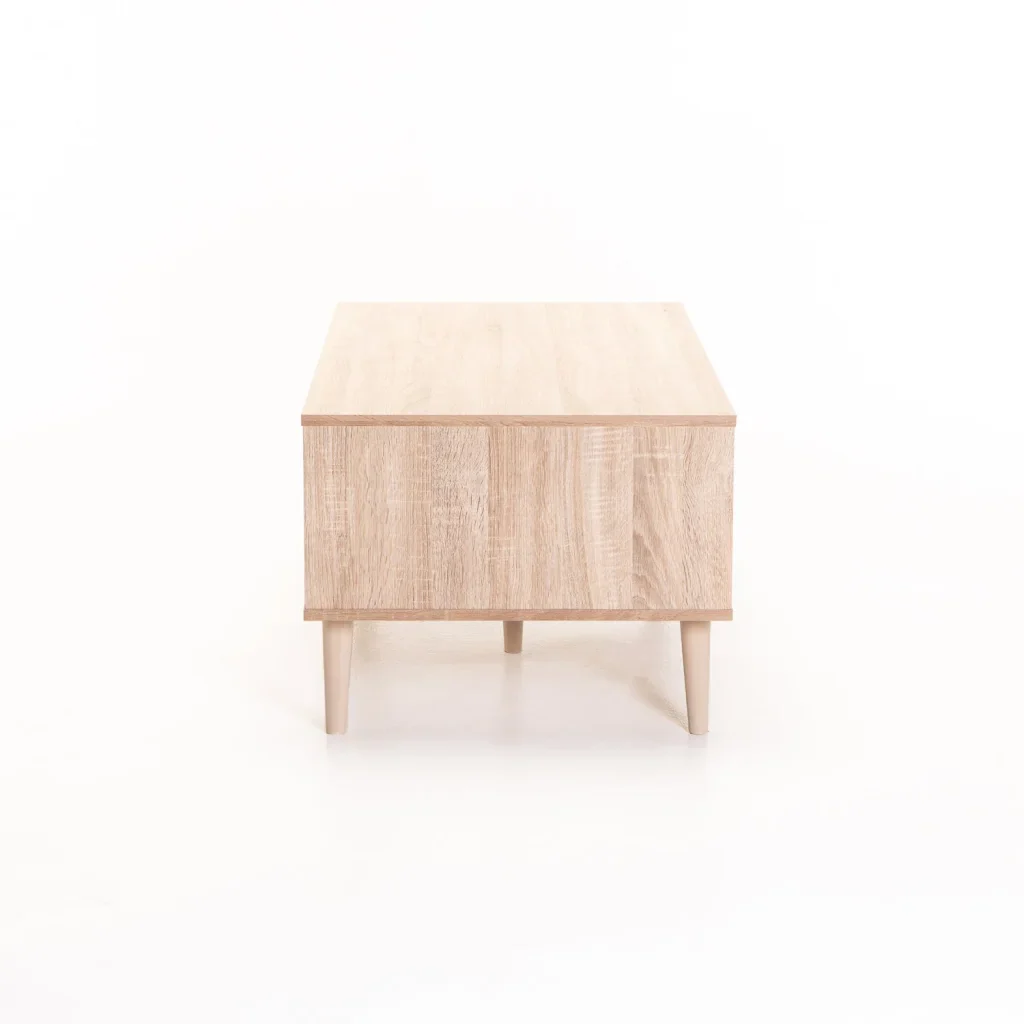 EVE 105x55cm COFFEE TABLE - White/Light Oak