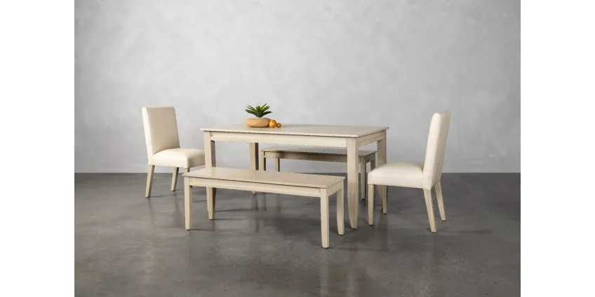 Highland Dining Table + 2 Jasper Dining Chairs + 2 Highland Benches