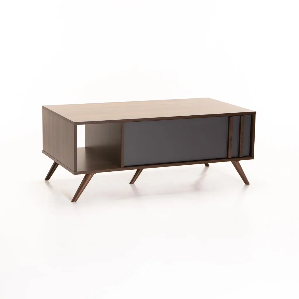 EVE 105x55cm COFFEE TABLE - Walnut/Dark Grey