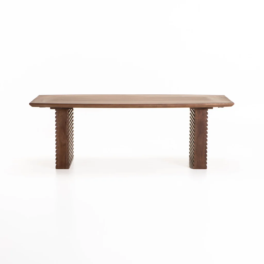 AGRA 120x60cm SOLID WOOD COFFEE TABLE-LIGHT BROWN