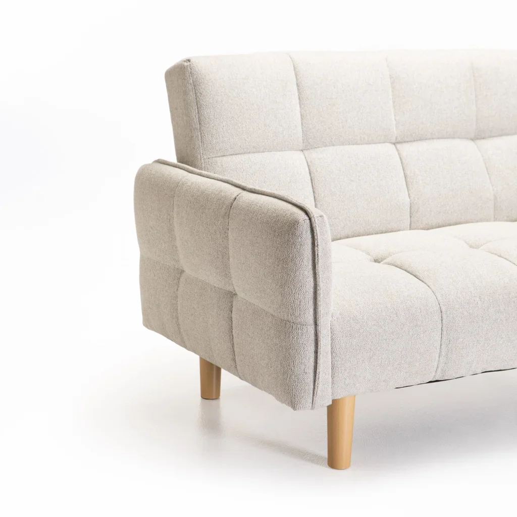 MAZ FABRIC SLEEPER COUCH 2 LEG OPTION - OATMEAL