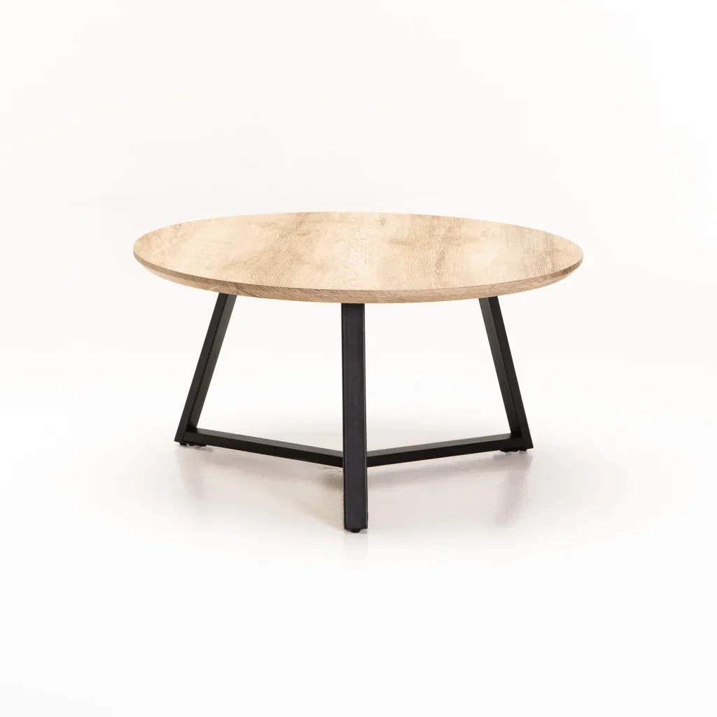 POPPY 80cm ROUND COFFEE TABLE -OAK