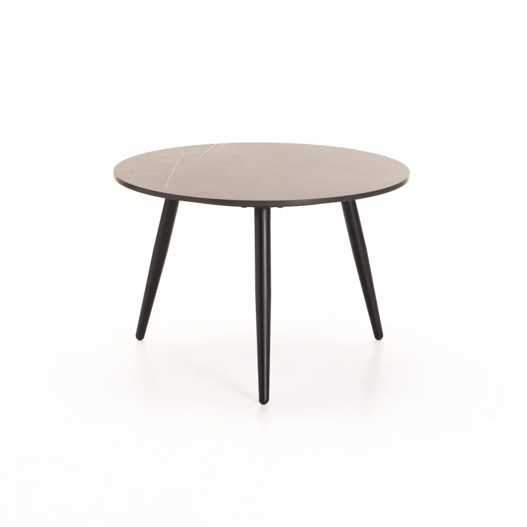 FIA SET OF 2 STONE TOP COFFEE TABLE - BLACK