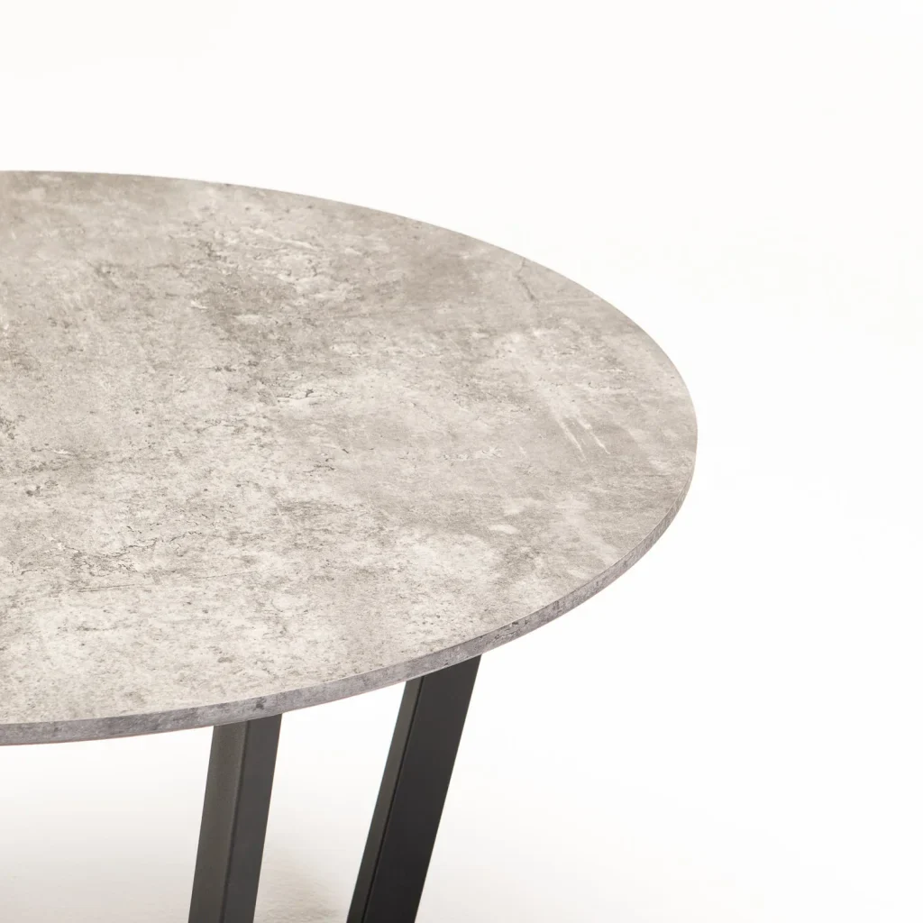 ROSE 80cm ROUND COFFEE TABLE - GREY CONCRETE