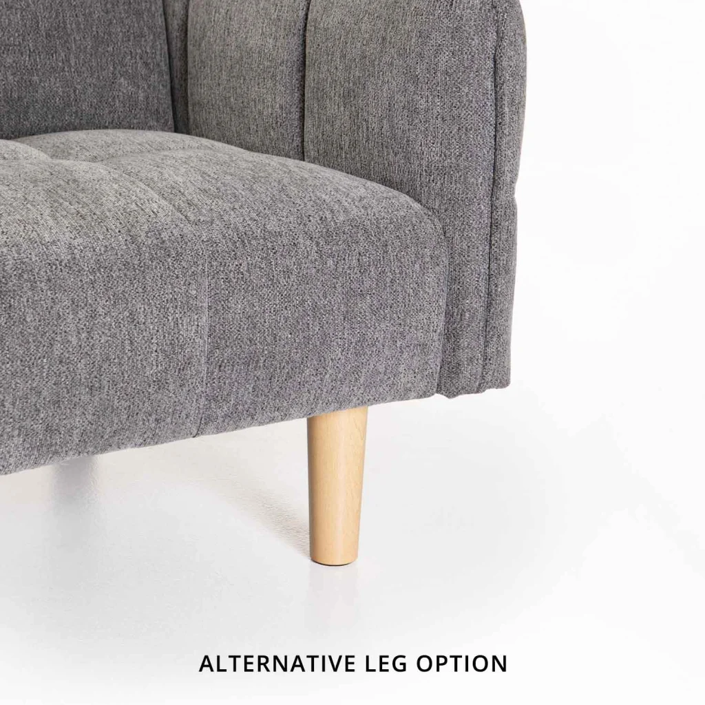 MAZ FABRIC SLEEPER COUCH 2 LEG OPTION - GREY