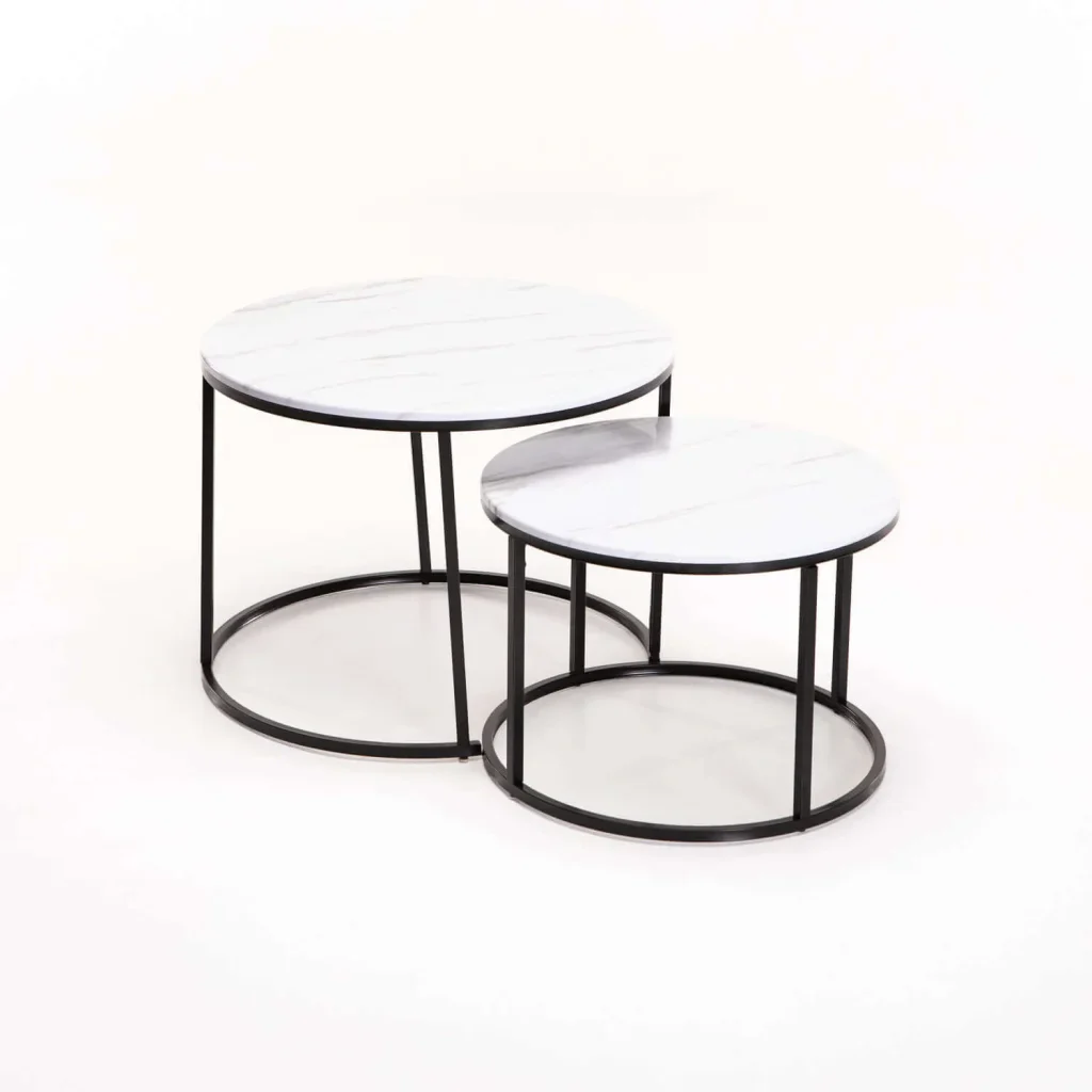 ARGO SET OF 2 TABLES - BLACK/WHITE