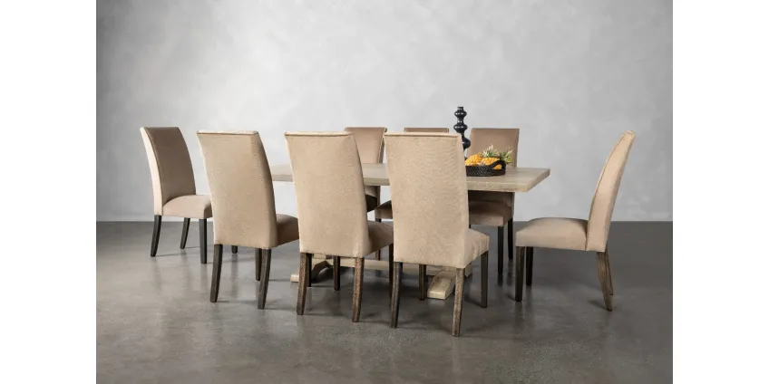 Winslow Dining Table + 8 Sable Dining Chairs
