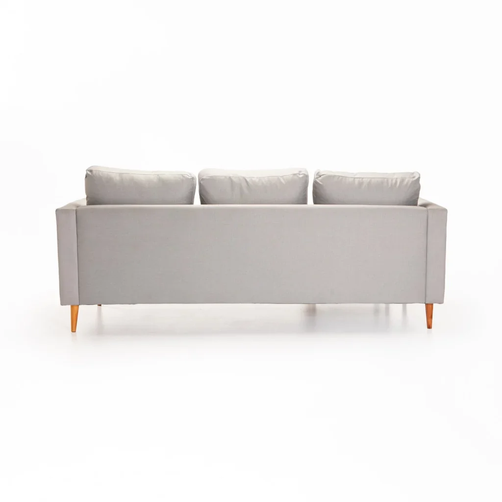 SANTINO FABRIC CORNER CHAISE - PLATINUM/NATURAL LEG