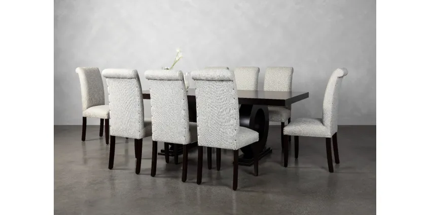 Knight Dining Table + 8 Knight Dining Chairs