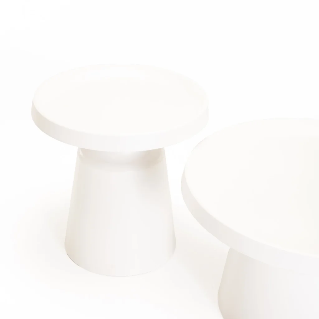 NOA SET OF 2 70/50cm COFFEE TABLE - WHITE