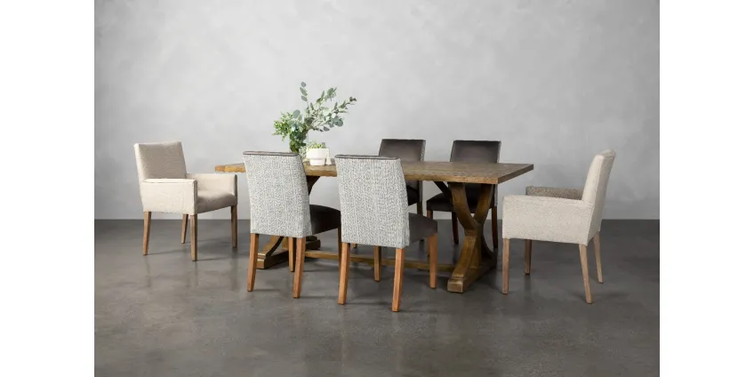 Dunbar Dining Table + 6 Mariposa Dining Chairs + 2 Delta Dining Chairs
