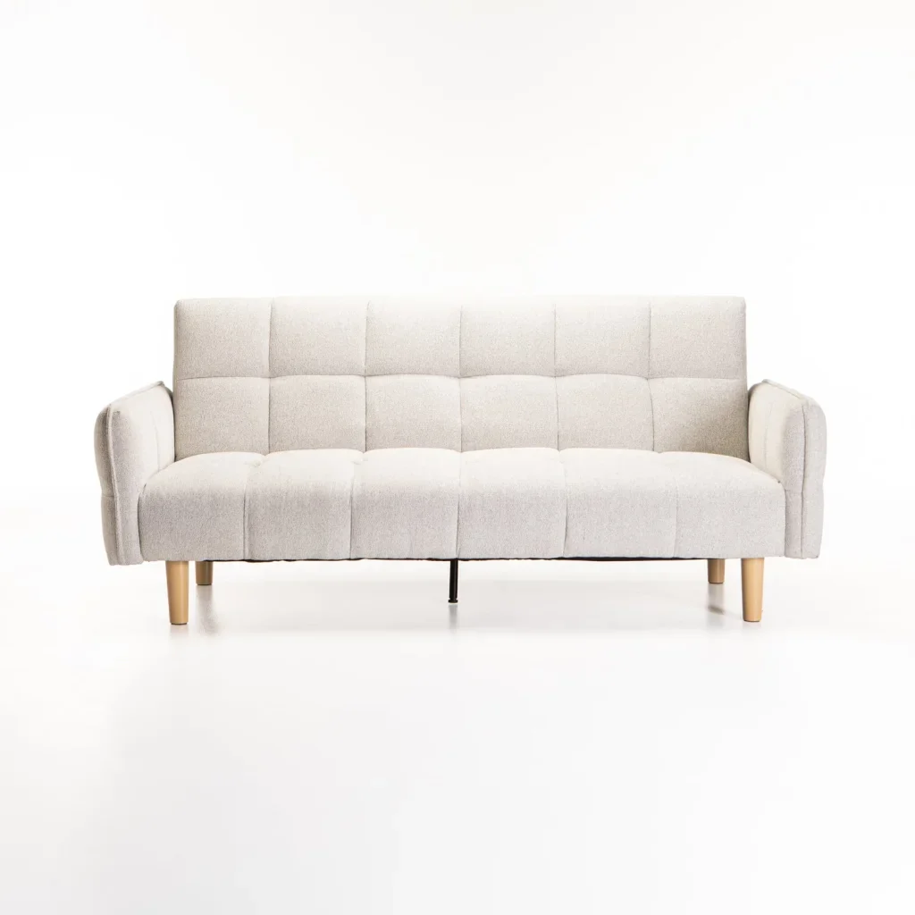 MAZ FABRIC SLEEPER COUCH 2 LEG OPTION - OATMEAL