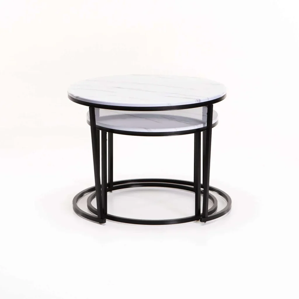 ARGO SET OF 2 TABLES - BLACK/WHITE
