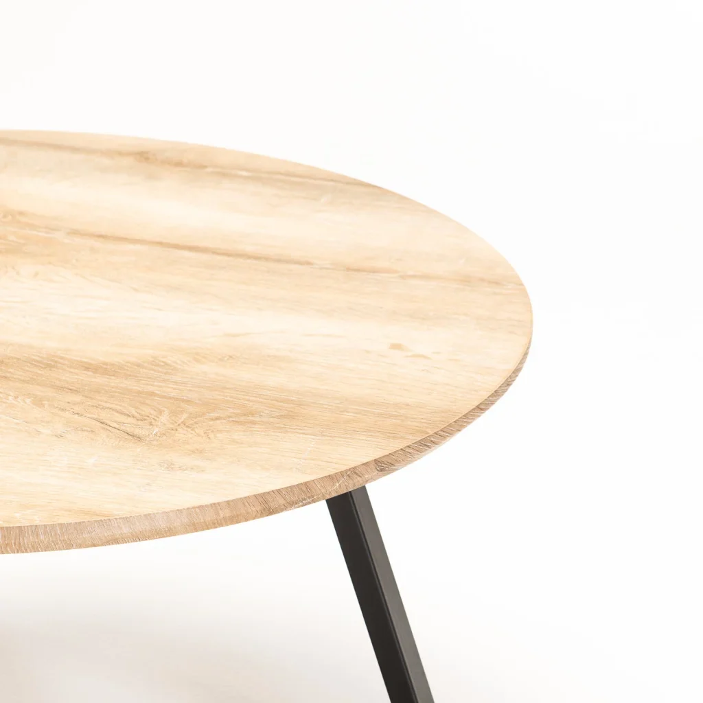 POPPY 80cm ROUND COFFEE TABLE -OAK