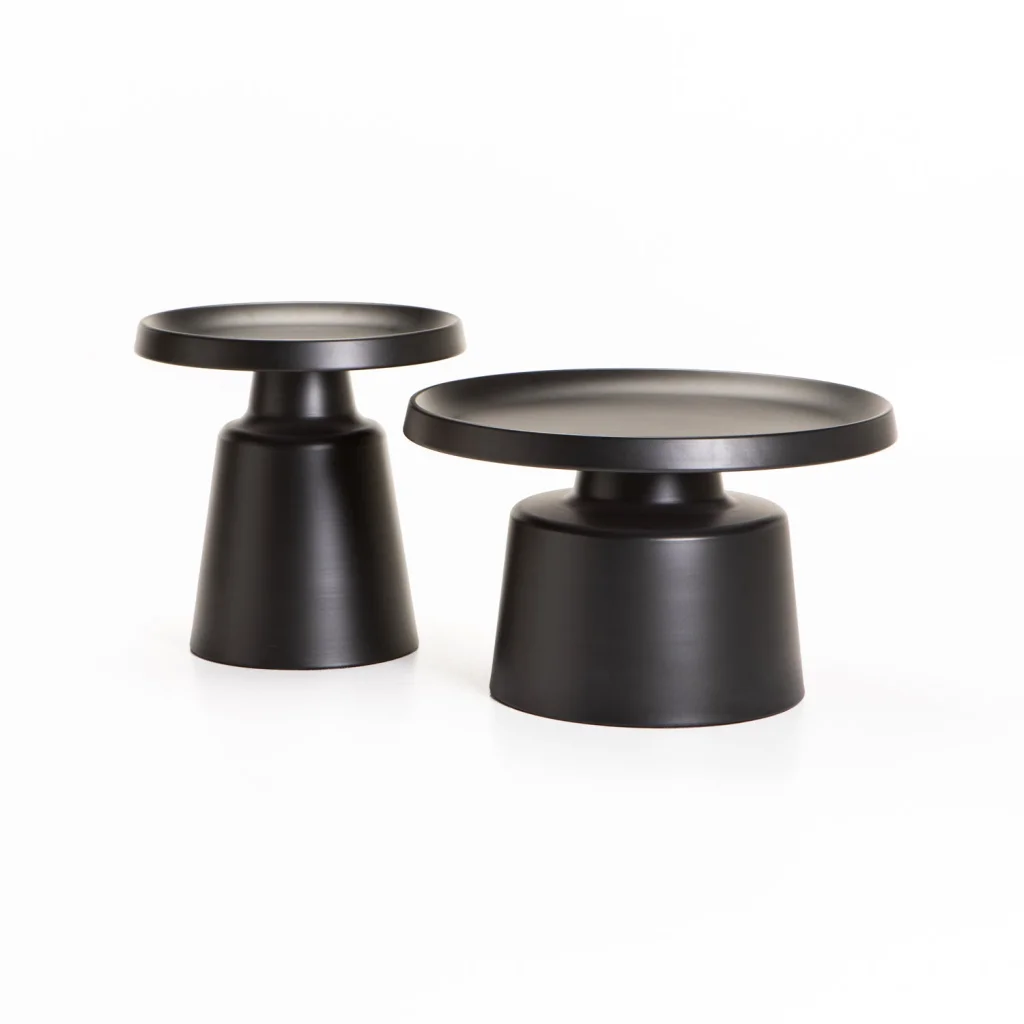 NOA SET OF 2 70/50cm COFFEE TABLE - BLACK