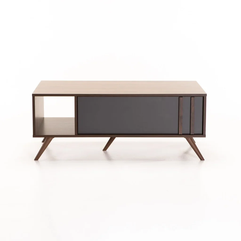 EVE 105x55cm COFFEE TABLE - Walnut/Dark Grey