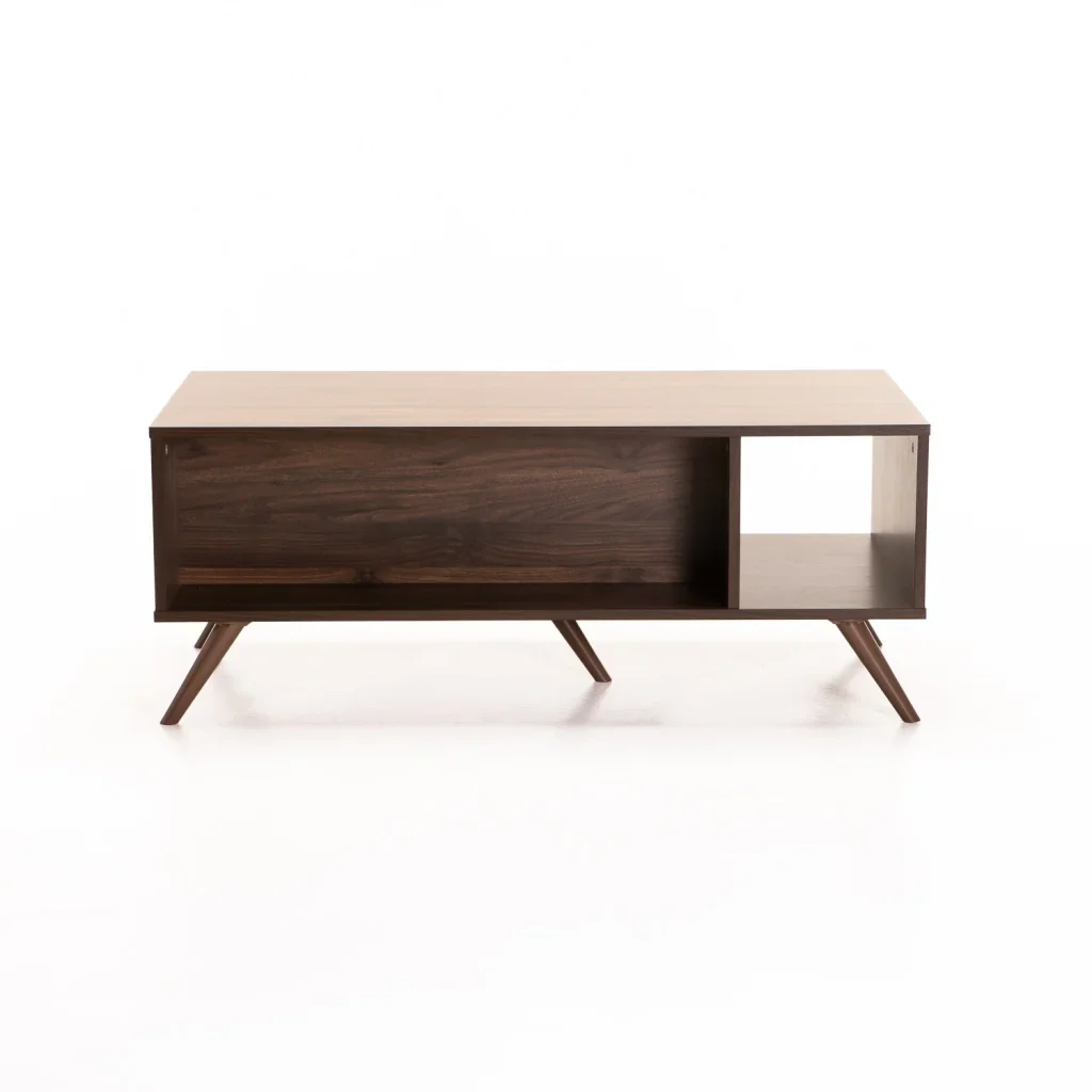 EVE 105x55cm COFFEE TABLE - Walnut/Dark Grey