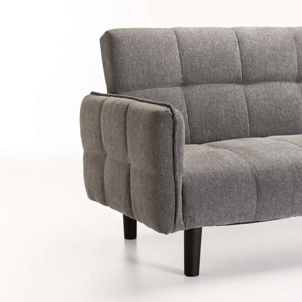 MAZ FABRIC SLEEPER COUCH 2 LEG OPTION - GREY