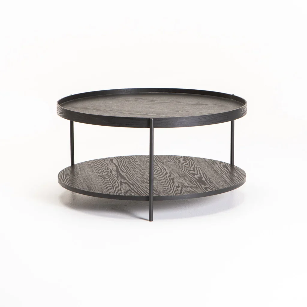 DAISY 80cm ROUND COFFEE TABLE -BLACK