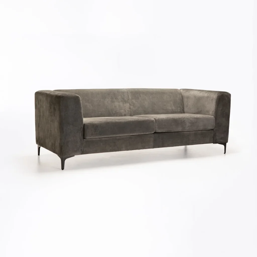 BRADLEY GENUINE SUEDE LEATHER 3 SEATER COUCH
