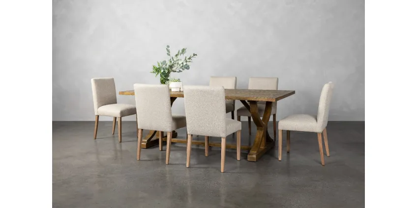 Harper Dining Table + 6 Mariposa Dining Chairs
