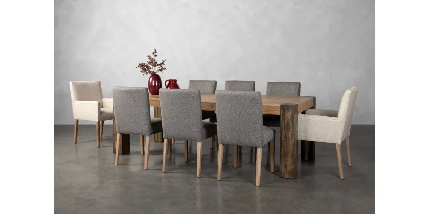 Dunbar Dining Table + 6 Mariposa Dining Chairs + 2 Mariposa Dining Arm Chairs