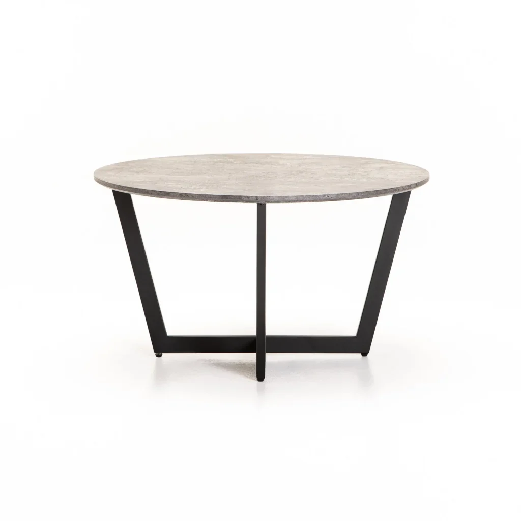 ROSE 80cm ROUND COFFEE TABLE - GREY CONCRETE