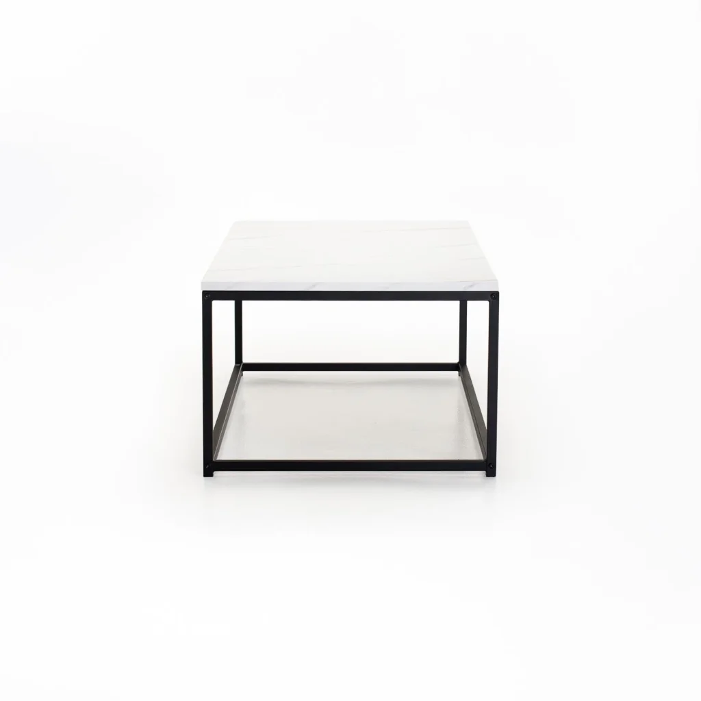 VIOLET 120x60cm COFFEE TABLE - WHITE MARBLE