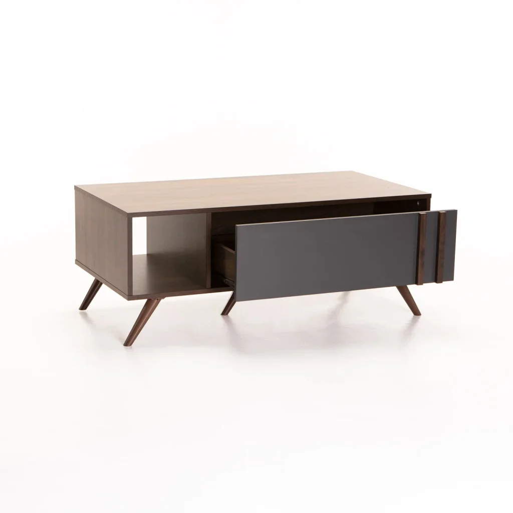 EVE 105x55cm COFFEE TABLE - Walnut/Dark Grey