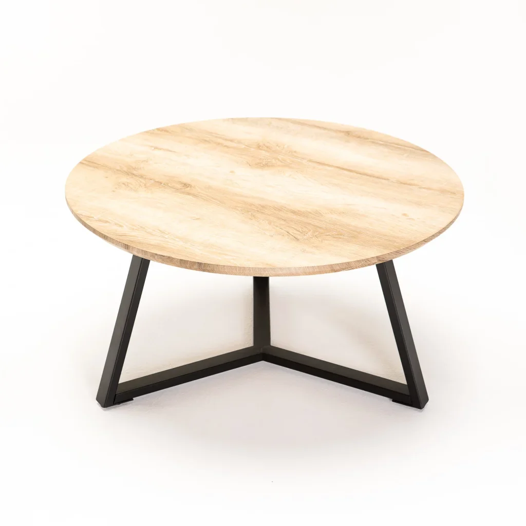 POPPY 80cm ROUND COFFEE TABLE -OAK