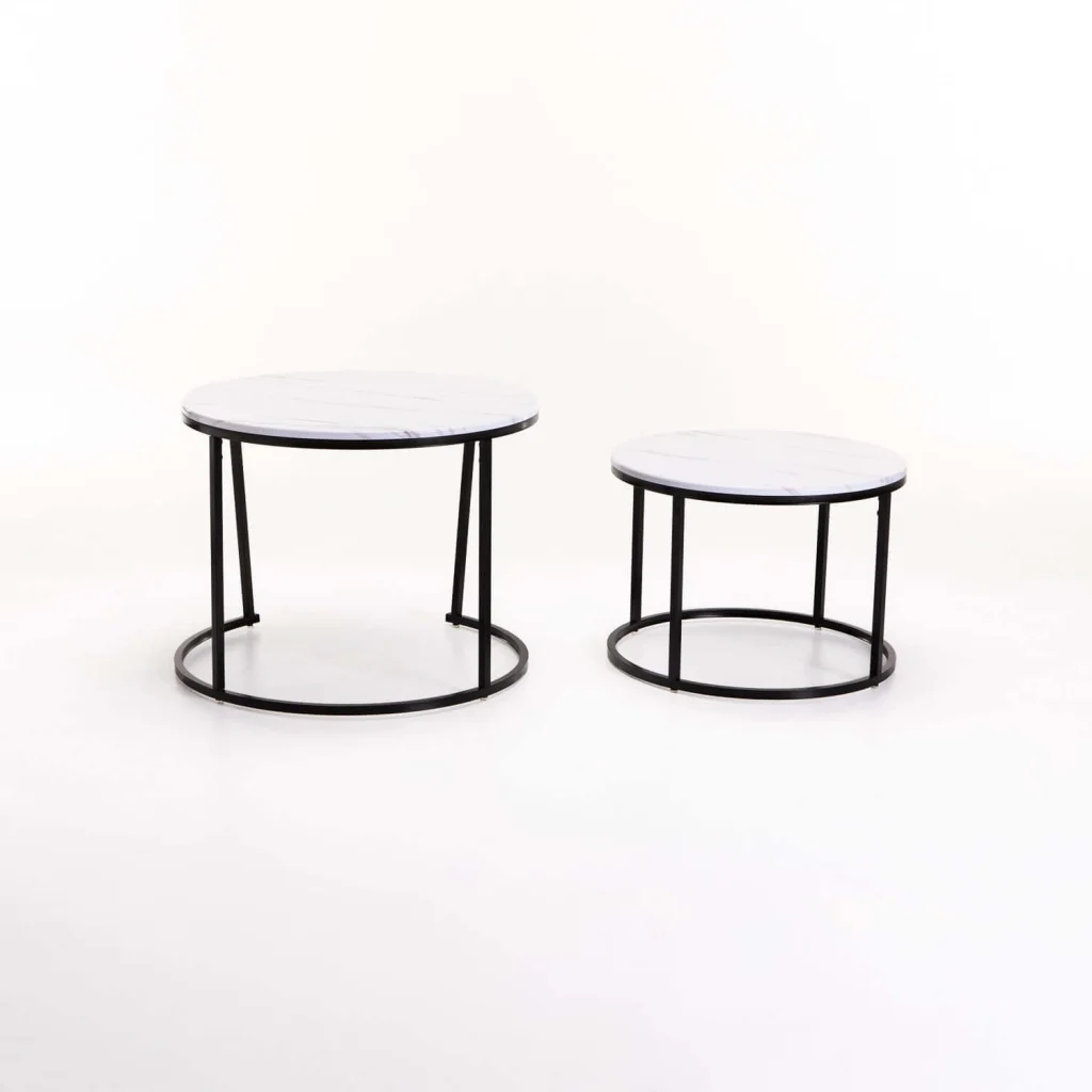 ARGO SET OF 2 TABLES - BLACK/WHITE