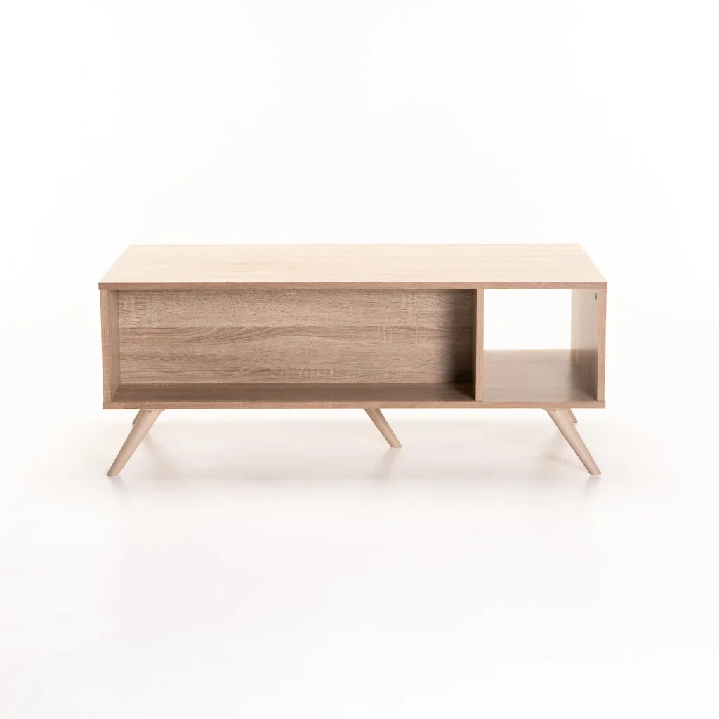 EVE 105x55cm COFFEE TABLE - White/Light Oak