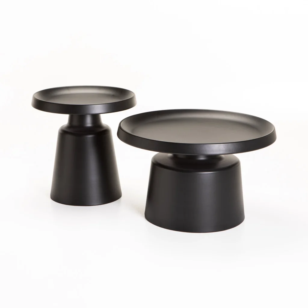 NOA SET OF 2 70/50cm COFFEE TABLE - BLACK