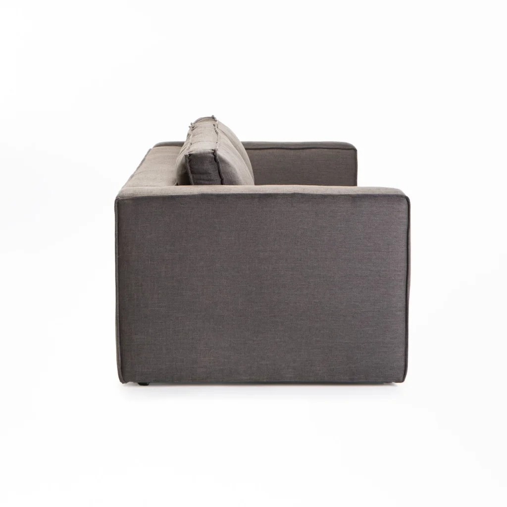 KYLO FABRIC 3 SEATER COUCH - DARK GREY