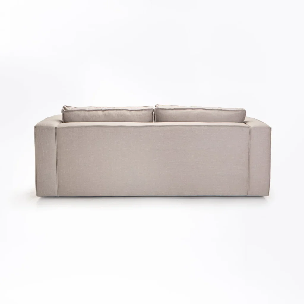 KYLO FABRIC 3 SEATER COUCH - PLATINUM