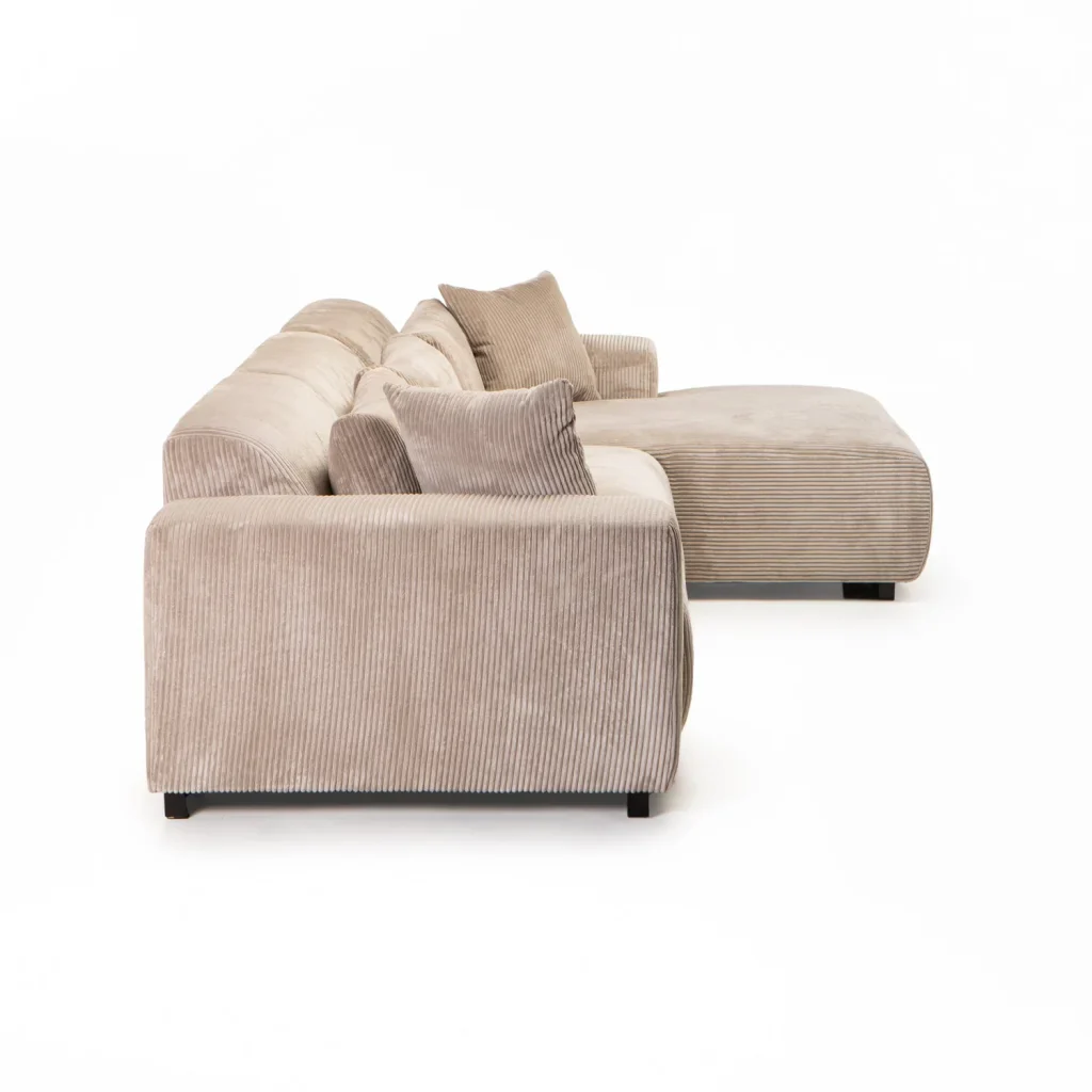 CATERINA FABRIC CORNER CHAISE - PLATINUM