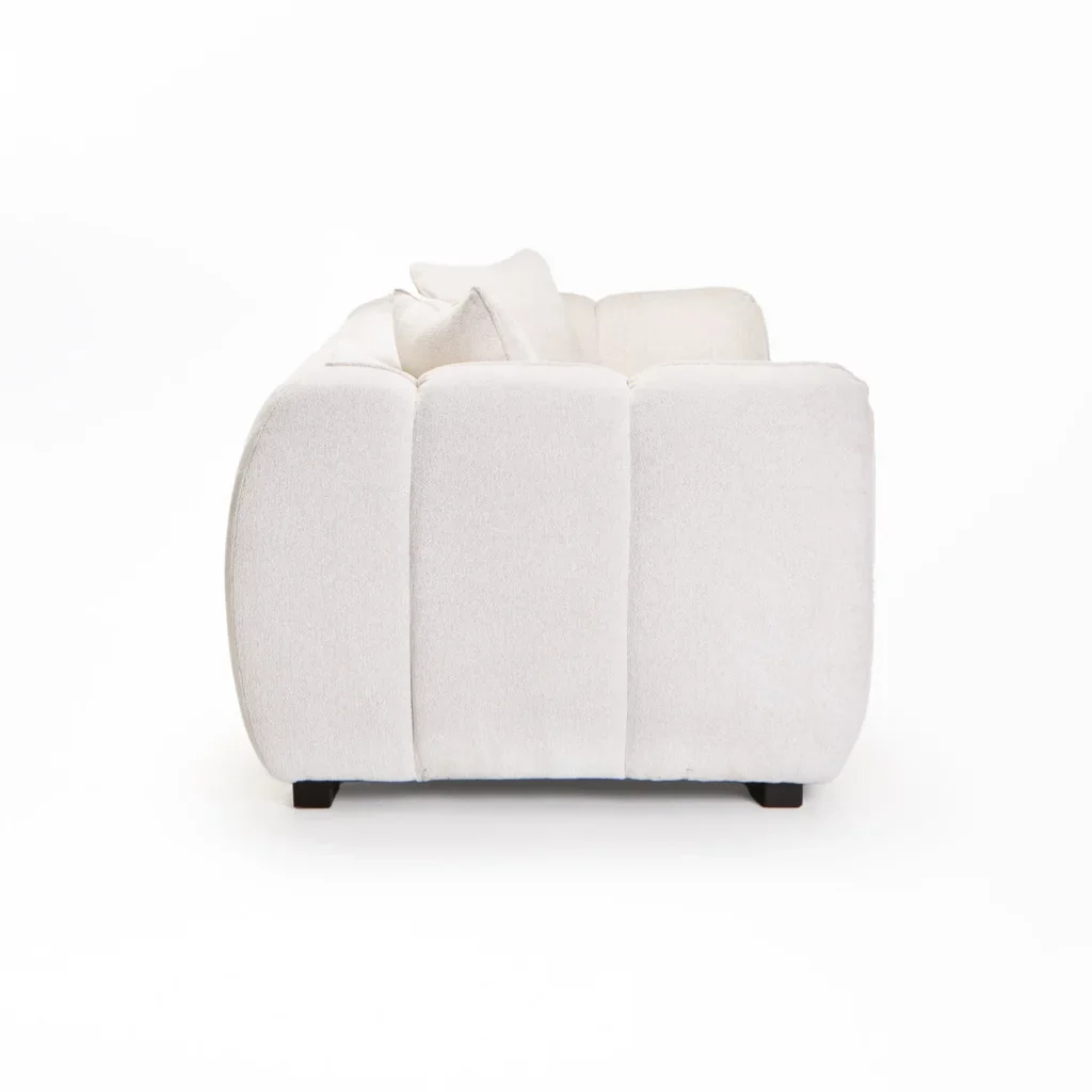 CHLOE FABRIC 3 SEATER COUCH - OATMEAL