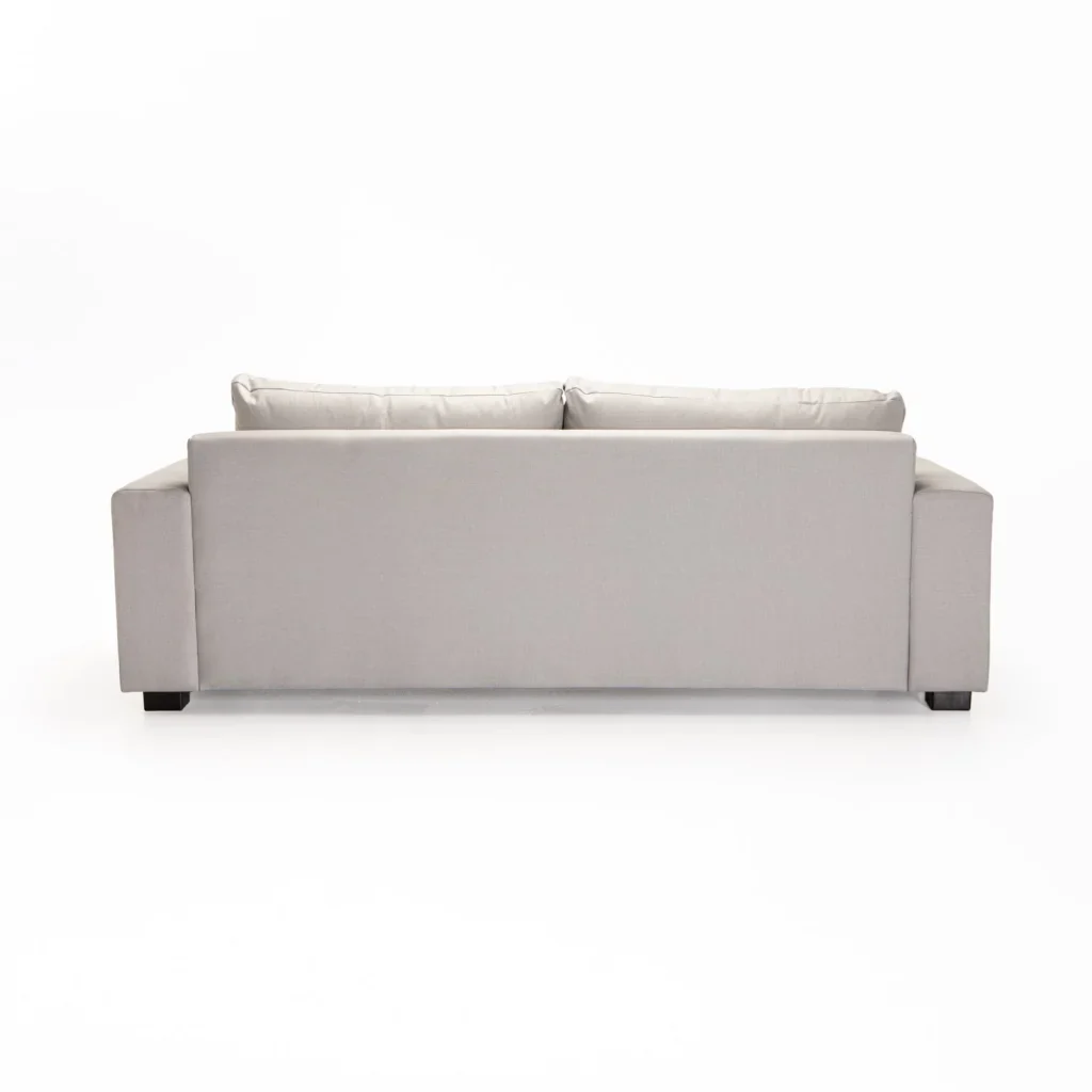 MAXIMO FABRIC 3 SEATER COUCH - PLATINUM
