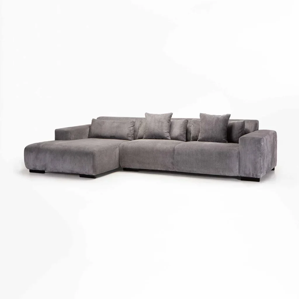 CATERINA FABRIC CORNER CHAISE - GREY