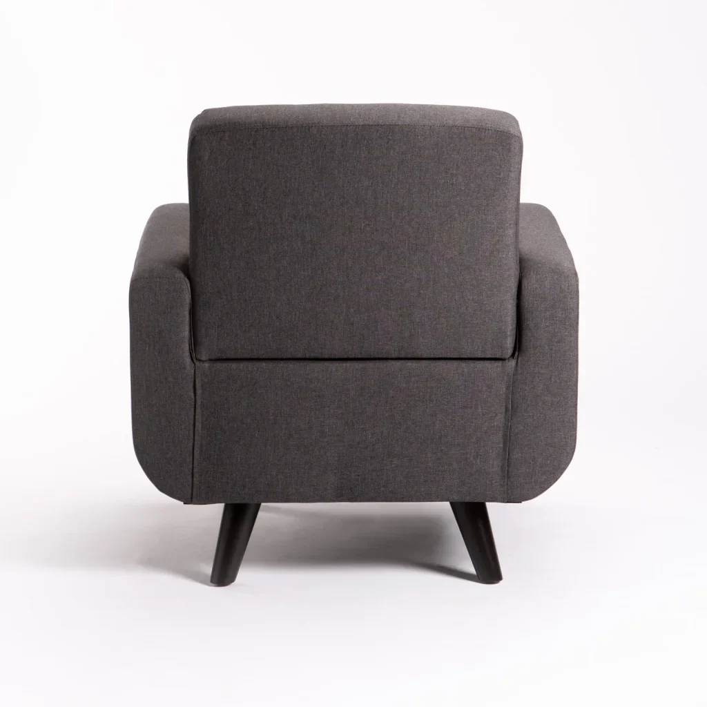 LUNA FABRIC ARMCHAIR - DARK GREY/ DARK LEG