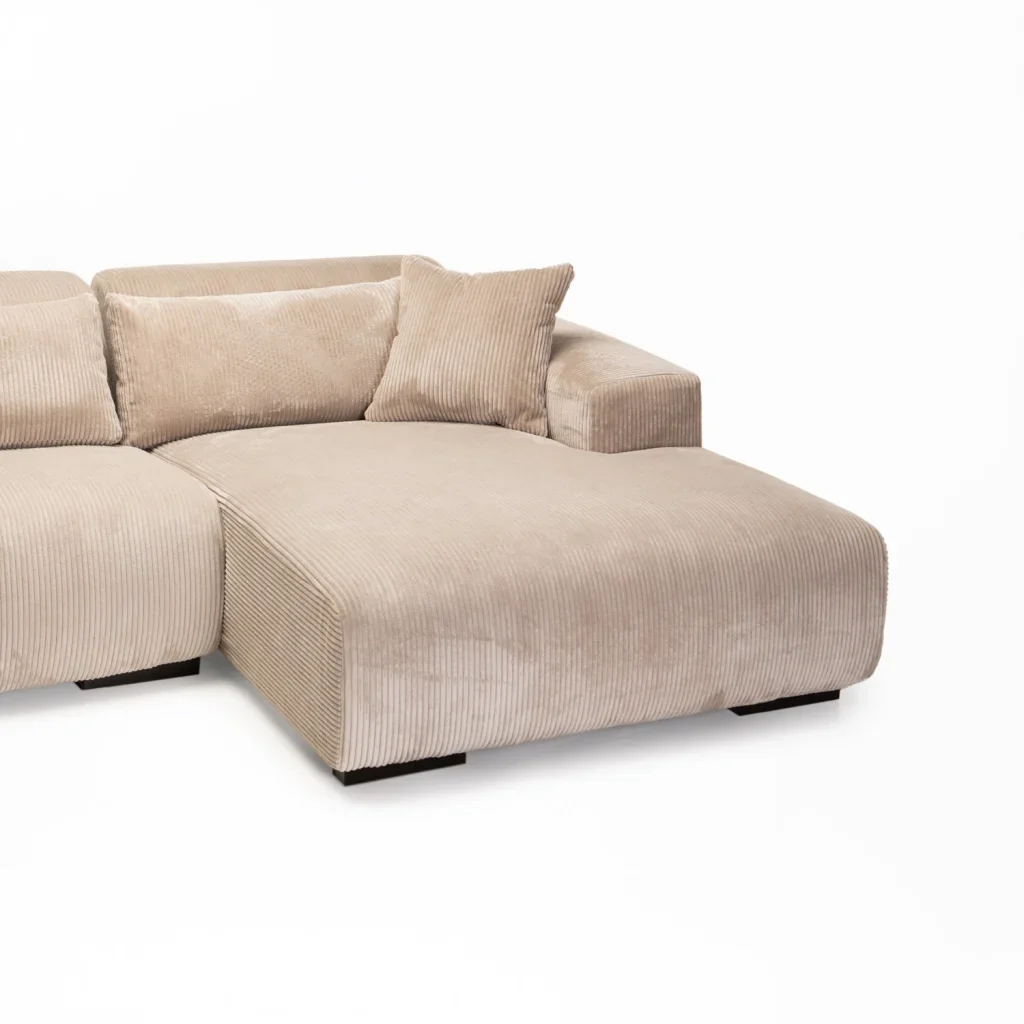 CATERINA FABRIC CORNER CHAISE - PLATINUM