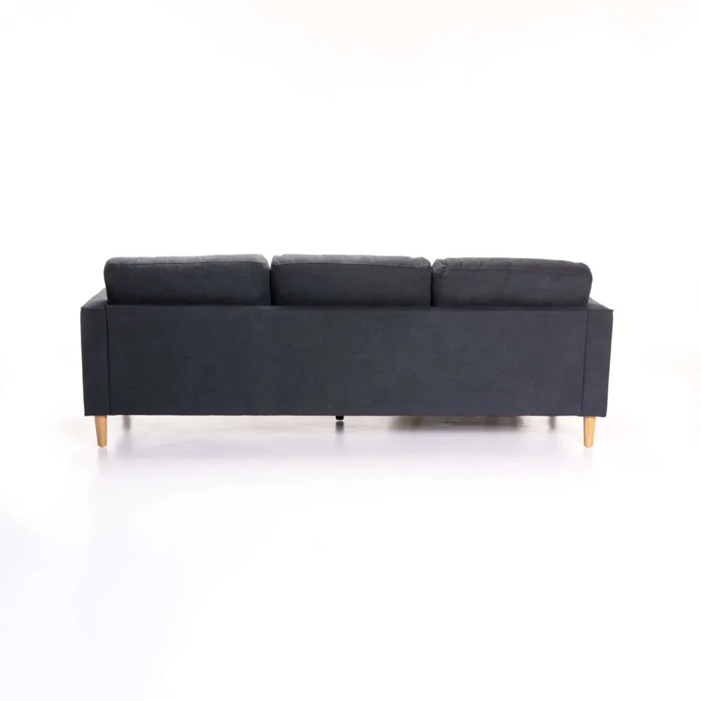 JOEY FABRIC CORNER CHAISE - GREY/ NATURAL