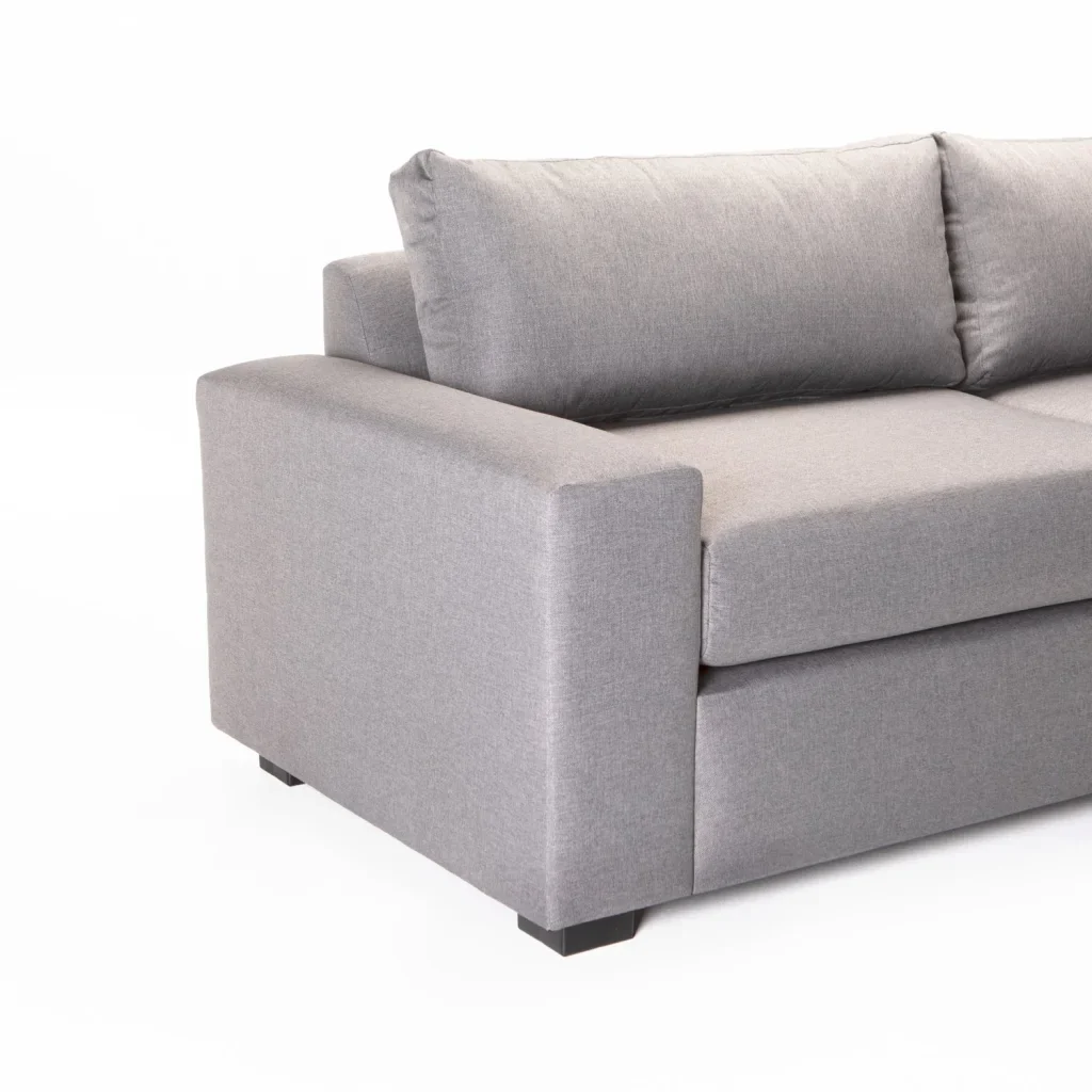 MAXIMO FABRIC 3 SEATER COUCH - LIGHT GREY